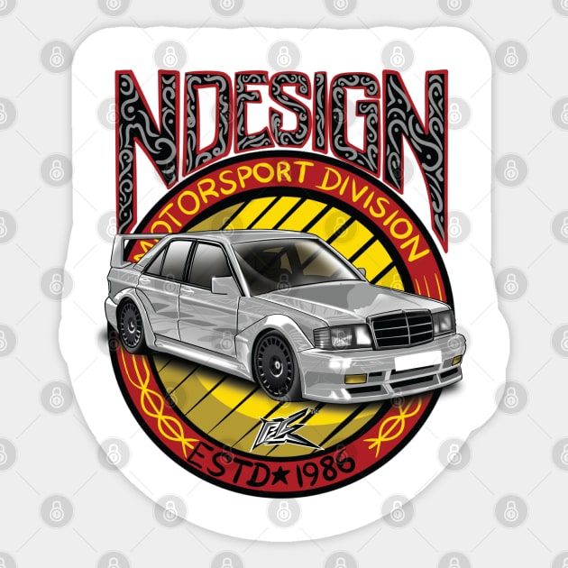 mercedes benz 190e Sticker by naquash